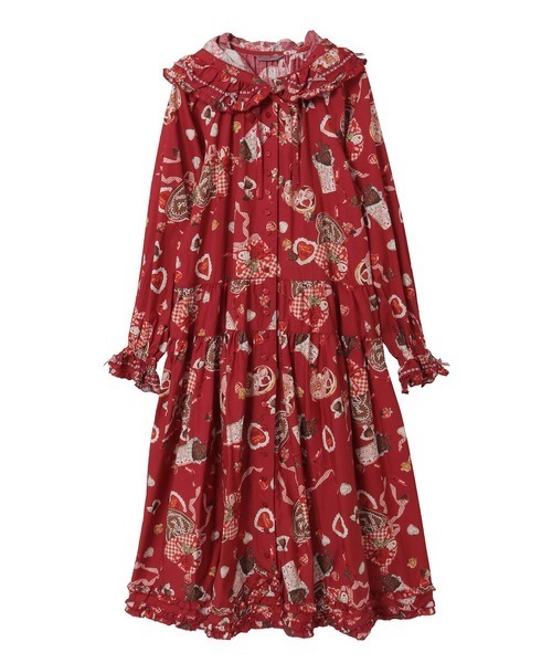 スウィートメモリーズプリントミディワンピース（ワンピース）｜PINK