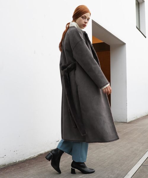 Ameri VINTAGE 2WAY エコファーロングコート-駒東 学校別サピックス