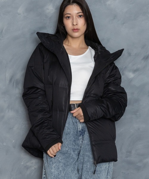 セール】シームレス フードダウンジャケット/キルティング アウター