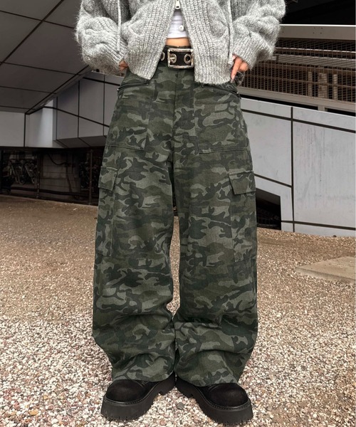 セール】ファスナーポケット柄カーゴパンツ（カーゴパンツ）｜sedacle