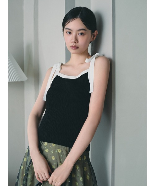 FRAY I.D（フレイアイディー）の「ショルダーリボンニットプルオーバー