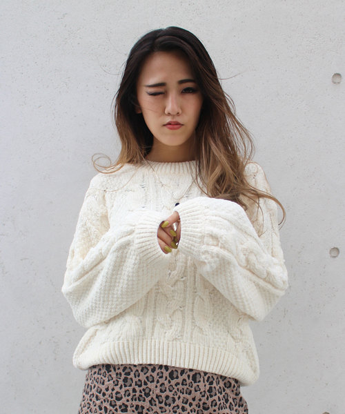 one way（ワンウェイ）の「モールケーブルPO（ニット/セーター）」 - WEAR