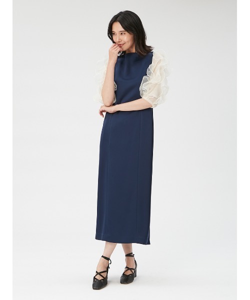 FRAY I.D（フレイアイディー）の「ラッフルフリルスリーブドレス