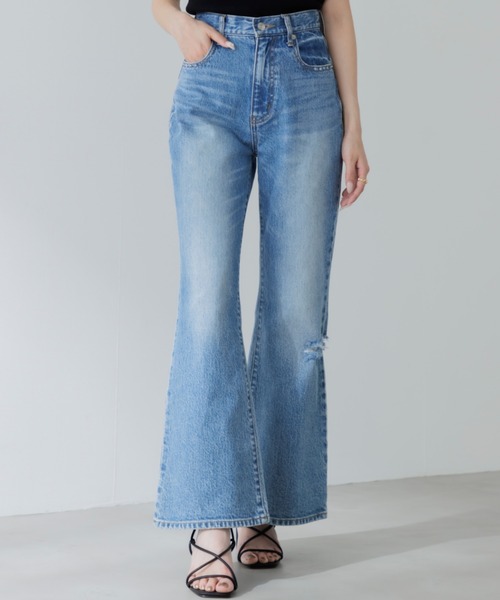 SENEE（セニー）の「high waist flare denim（ハイウエストフレア