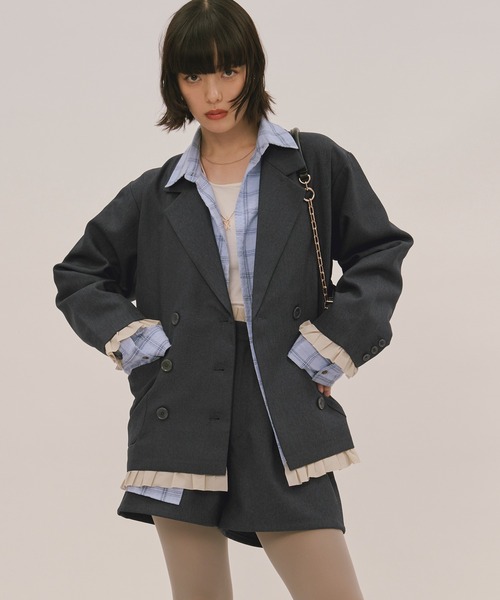 loin nuit（ロワンニュイ）の「frill layered design jacket / フリル