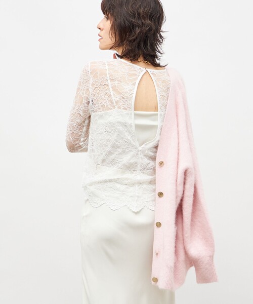 ウォッシャブルラッセルレースTブラウス（シャツ/ブラウス