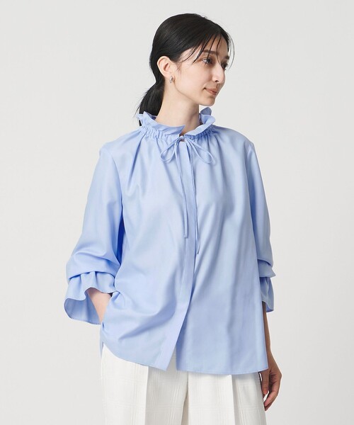 フリルカラー フレアスリーブ ブラウス（シャツ/ブラウス）｜UNITED