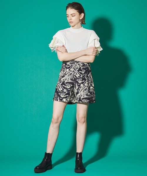 TOGA PULLA toga pulla トーガプルラマーブルショートパンツ