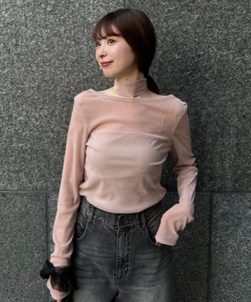 FRAY I.D（フレイアイディー）の「フロッキープリント2wayトップス（T