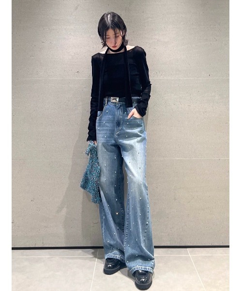 FRAY I.D（フレイアイディー）の「フロッキープリント2wayトップス（T