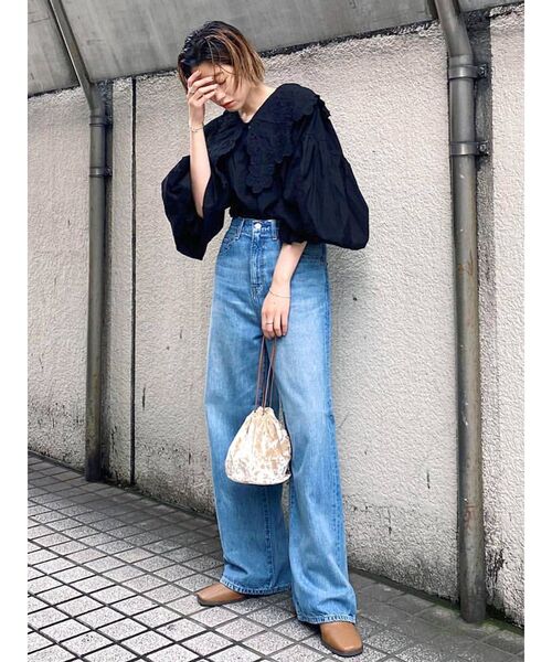 Ungrid（アングリッド）の「ハイウエストオーガニックコットンルーズ