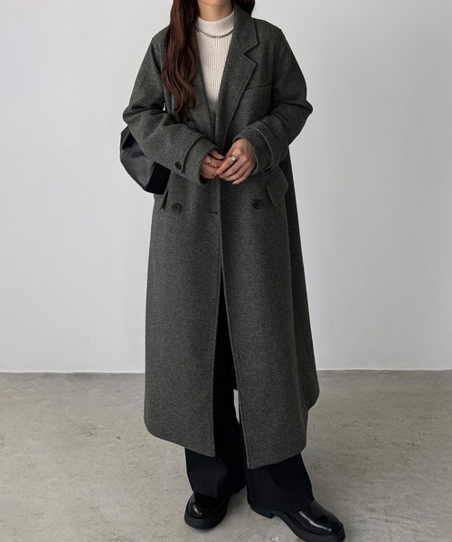 セール】ダブルボタンロングチェスターコート（チェスターコート
