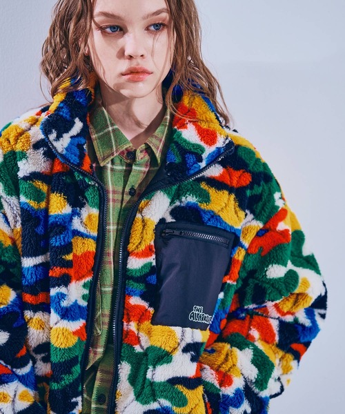 J2126 キルティングジャガードボアジャケット（ブルゾン）｜RNA