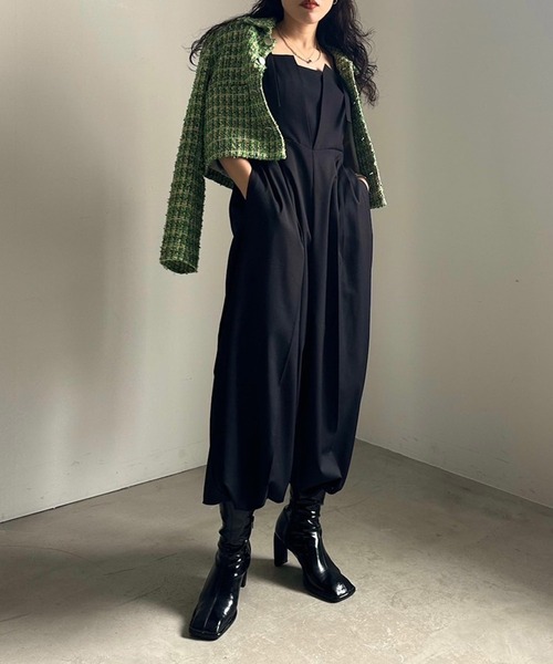 Ameri（アメリ）の「FOLD TUCK WIDE ROMPERS（サロペット