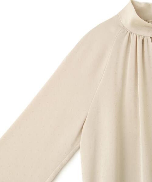 ◇ギャザーネックドットジャガードブラウス（シャツ/ブラウス