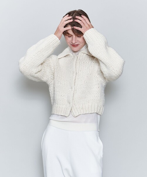 6（ロク）の「＜6(ROKU)＞ウール ローゲージ カーディガン