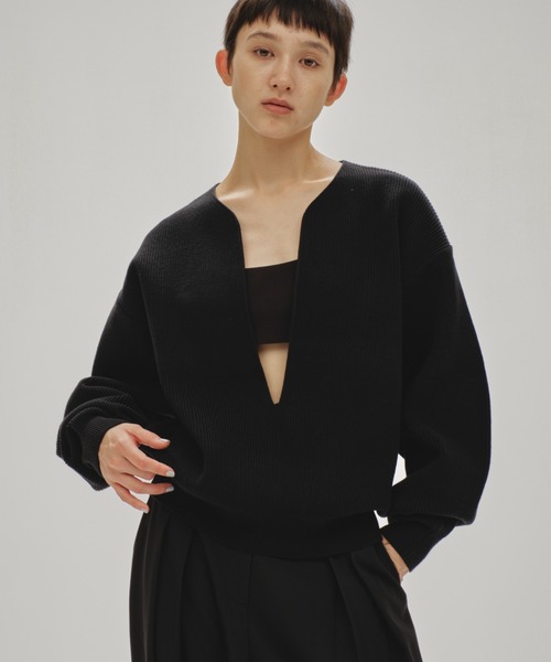 TODAYFUL（トゥデイフル）の「Slit Neck Knit（ニット/セーター）」 - WEAR