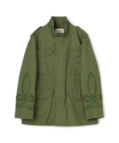 セール】スラブバックサテン ミリタリージャケット（ミリタリー