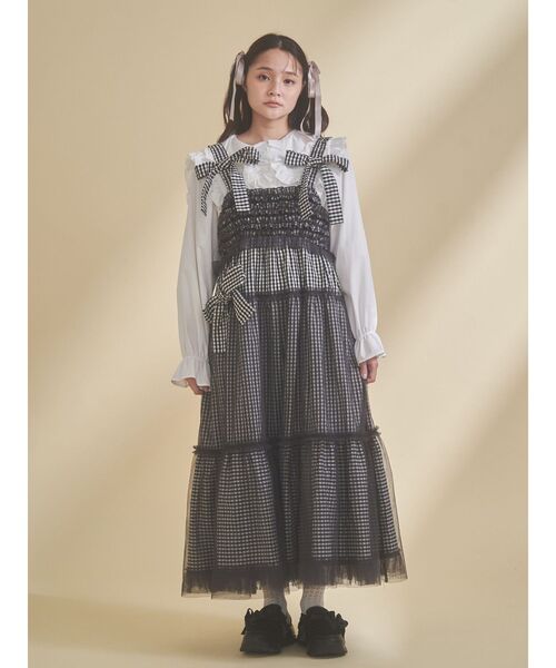 チュールリボンキャミワンピース（ワンピース）｜merry jenny（メリー