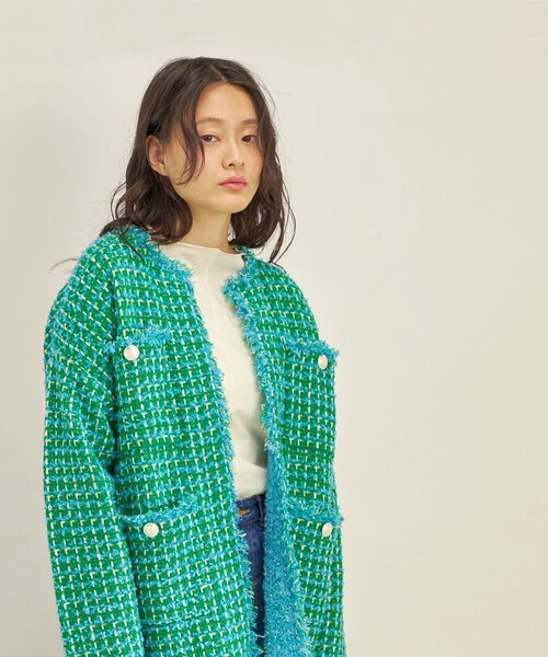 SHIPS（シップス）の「〈手洗い可能〉ニット ツイード クルーネック