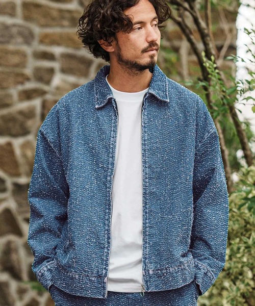 mj10493- Loop Nep Denim Zip Jacket ジップジャケット（デニム