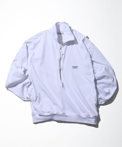 CAHLUMN/カウラム Heavy Weight Jersey 3/4-Zip Cadet Collar Shirt