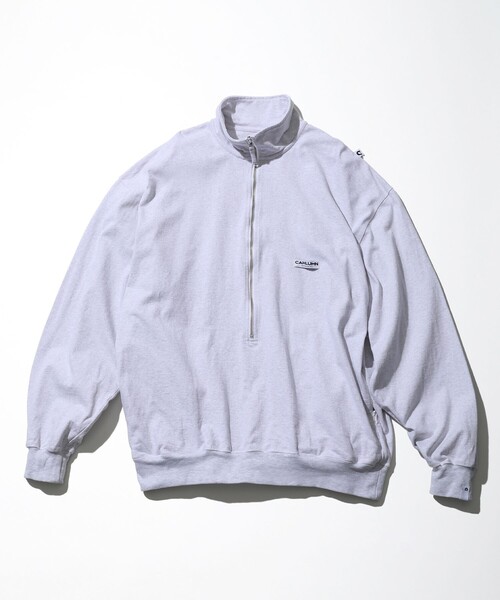 CAHLUMN/カウラム Heavy Weight Jersey 3/4-Zip Cadet Collar Shirt
