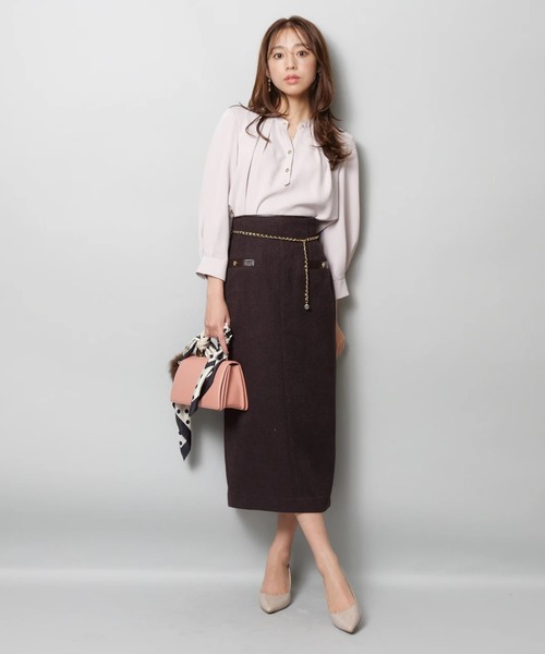 JUSGLITTY（ジャスグリッティー）の「チェーンベルト付タイトスカート