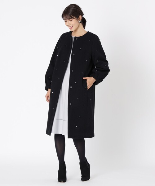 TOBECHICトゥービシック パール付 コート 冬 アウター TOBECHIC