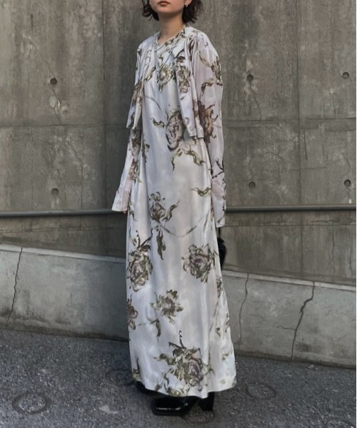Ameri（アメリ）の「DRY FLOWER VELOUR DRESS（ワンピース）」 - WEAR