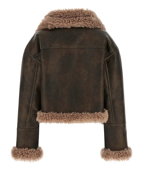 YOLENE Faux Shearling Biker ライダースジャケット アウター | GUESS