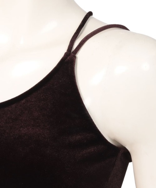 anuans（アニュアンス）の「サイドカットアウトベロアワンピース（水着