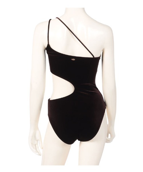 anuans（アニュアンス）の「サイドカットアウトベロアワンピース（水着