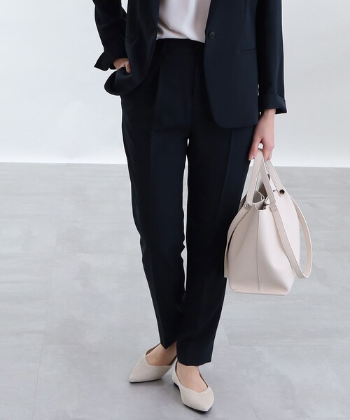 25年製未使用級 indivi パンツスーツ セットアップ ウォッシャブル