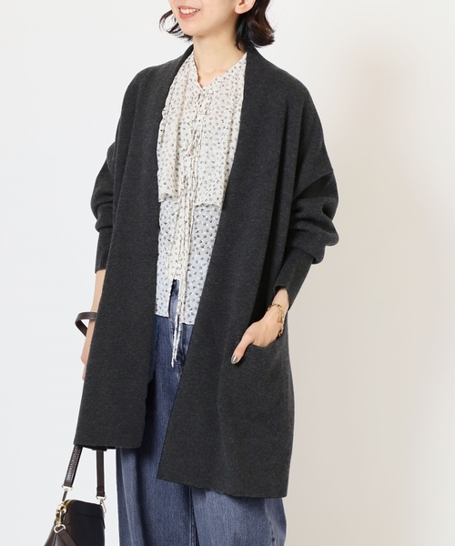 IENA（イエナ）の「ダブルフェイス ニットガウンカーディガン（ニット