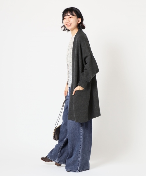 IENA（イエナ）の「ダブルフェイス ニットガウンカーディガン（ニット