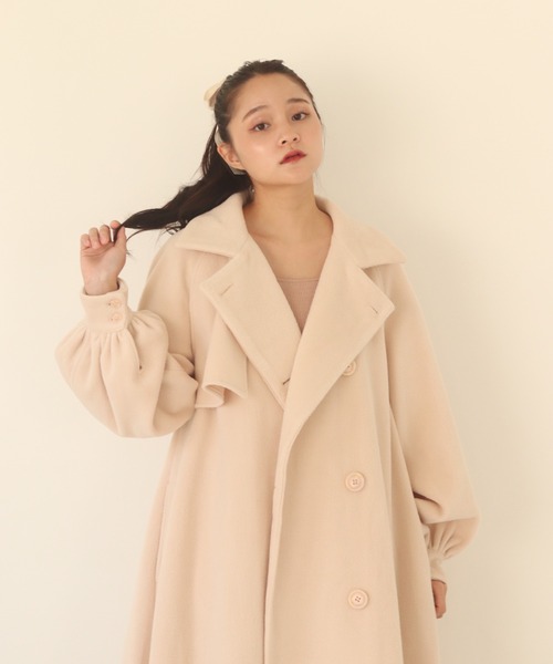 muguet（ミュゲ）の「stand collar long coat（ステンカラーコート