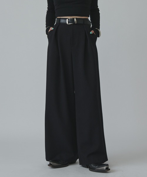 Lui's（ルイス）の「【mi-企画】タックワイドパンツ（スラックス