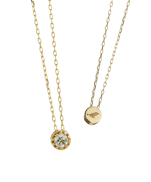 K10 ダイヤモンド シークレットイニシャル ネックレス（ネックレス