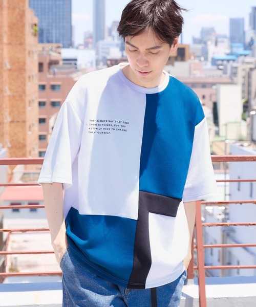 LAKOLE（ラコレ）の「【接触冷感】ダンボール切替半袖T2 / 129060（T