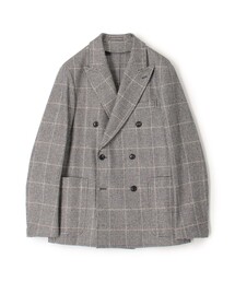 TOMORROWLAND ウール テーラードジャケット グレー ボルドー L