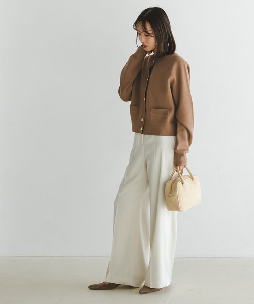 ダブル編みショートカーデ（カーディガン/ボレロ）｜NOBLE（ノーブル