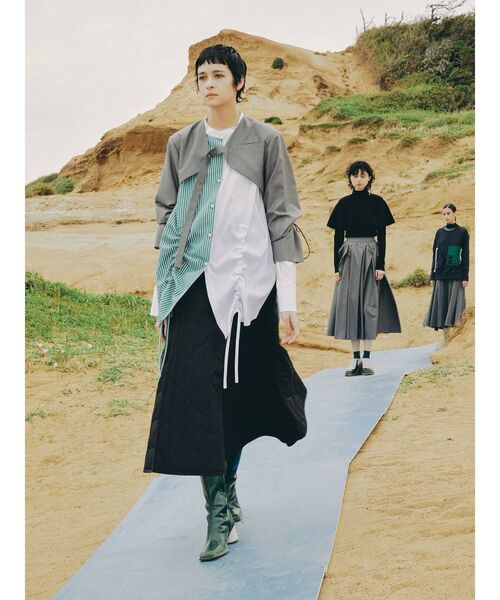 UN3D.（アンスリード）の「クロップドジャケット（ノーカラー