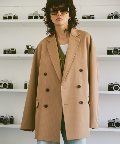 Oversized double-breasted jacket/オーバーサイズダブルブレスト