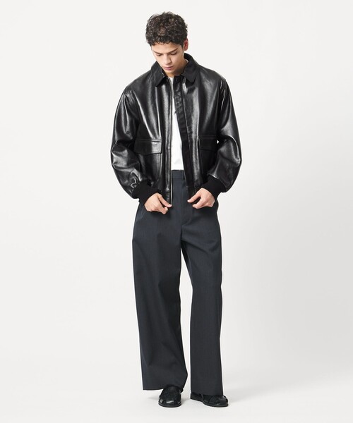 LOEFF＞ラムレザー フライトジャケット UNISEX（ブルゾン）｜LOEFF