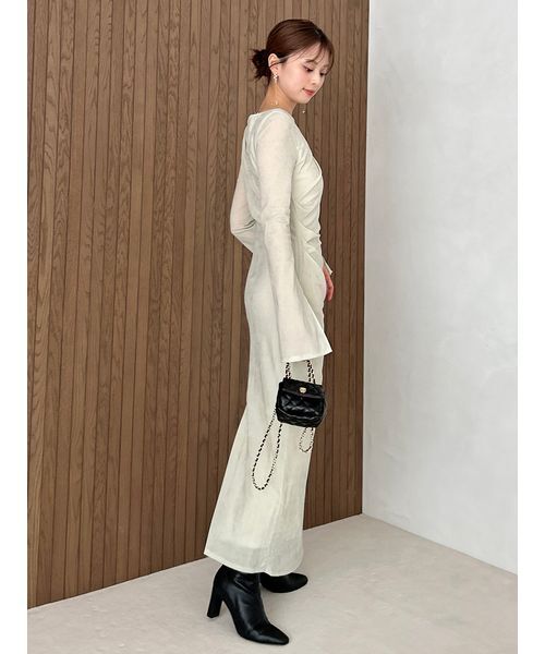 フロッキーベロアドレープドレス（ワンピース）｜SNIDEL（スナイデル