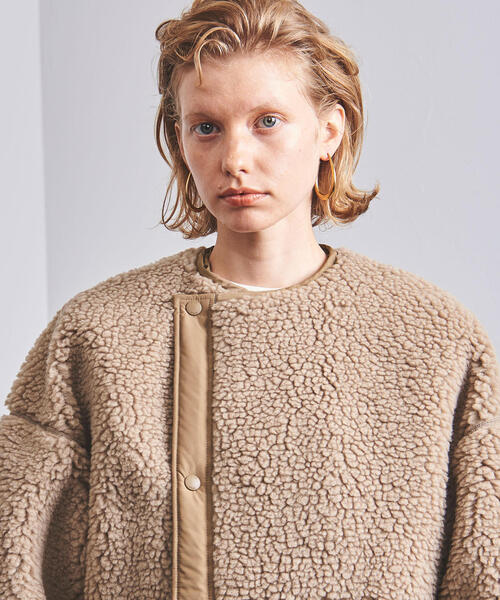 HYKE（ハイク）の「＜HYKE（ハイク）＞ ボア ロングコート BEIGE