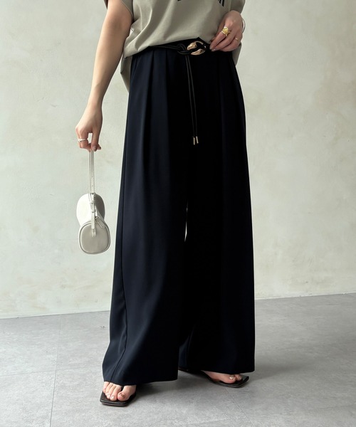 累計販売数3万枚突破/22色4サイズ展開！】タックワイドパンツ