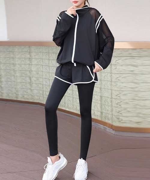 セール】【フィットネス4点セット】レディース ヨガウェア ブラ+