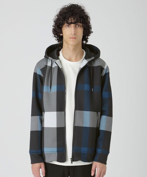 セール】エアリークレストブリッジチェックパデッドパーカー（パーカー